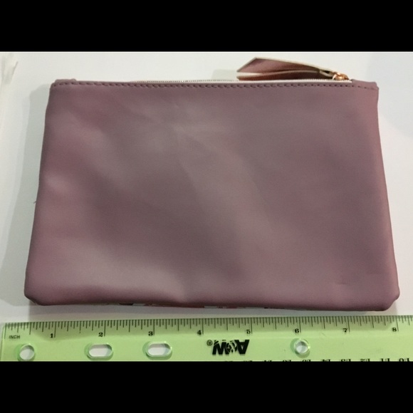 New Rose Gold Pink Purple Butterfly Makeup Bag - Picture 3 of 5